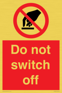 Do not switch off 